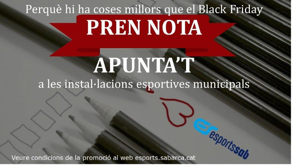Promoció Apunta't a les Instal·lacions Esportives Muncipals